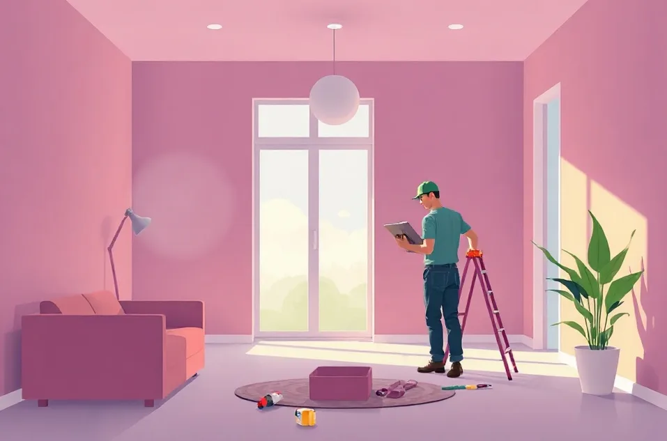 Intérieur rénové après travaux de peinture à Clichy-sous-Bois